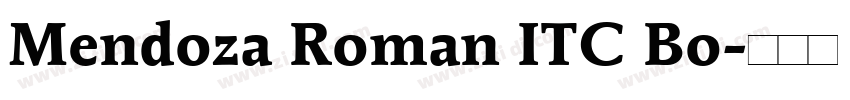 Mendoza Roman ITC Bo字体转换